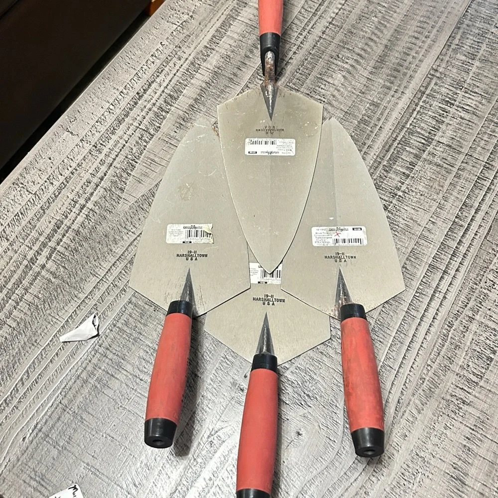 Marshalltown Red and Black Masonry Brick 🧱 Laying Trowel (4 for sale) - Picture 3 of 13